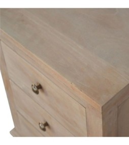 3 Drawer Mango Wood Bedside Table