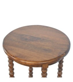 Mango Wood Small Round Tea Table