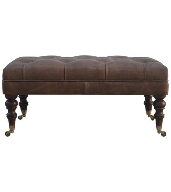 Buffalo Leather Ottoman