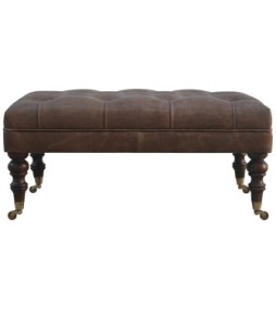 Buffalo Leather Ottoman