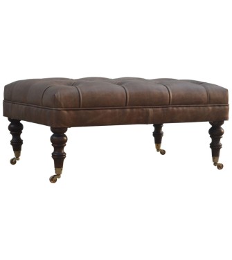 Buffalo Leather Ottoman