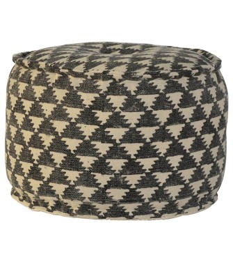 Jute Durrie Round Footstool