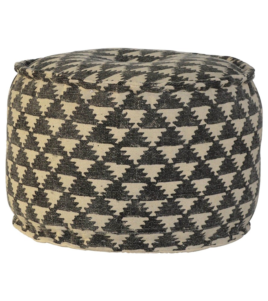 Jute Durrie Round Footstool