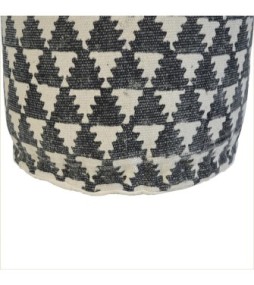 Jute Durrie Round Footstool