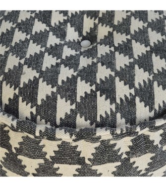 Jute Durrie Round Footstool