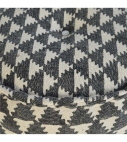 Jute Durrie Round Footstool