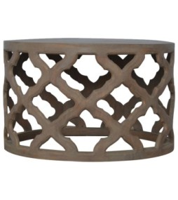 Tabouret ajouré grand format gris délavé
