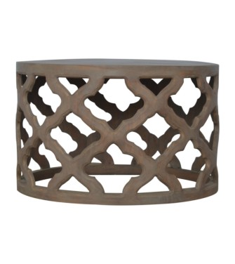Tabouret ajouré grand format gris délavé