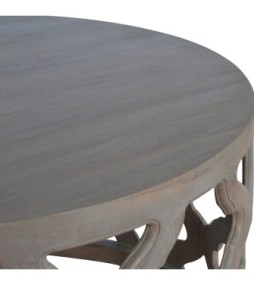 Tabouret ajouré grand format gris délavé
