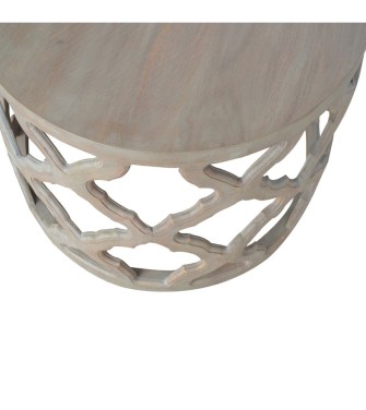 Tabouret ajouré grand format gris délavé