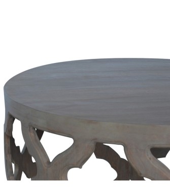 Tabouret ajouré grand format gris délavé