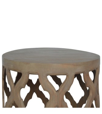 Tabouret ajouré grand format gris délavé