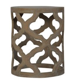 Tabouret ajouré gris délavé