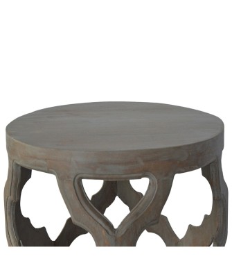 Grey Wash Cut-out Stool