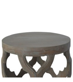 Grey Wash Cut-out Stool