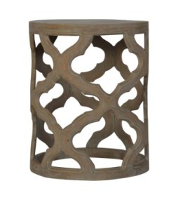 Grey Wash Cut-out Stool