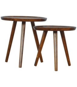 Chestnut Tray Nesting Stools