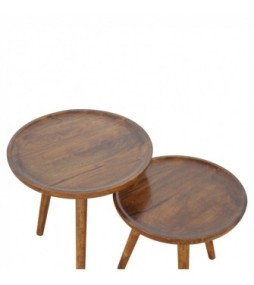 Chestnut Tray Nesting Stools