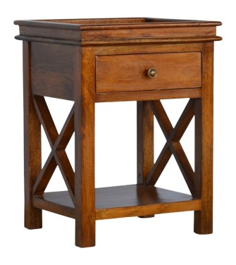 Solid Wood Criss-Cross End Table