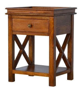Solid Wood Criss-Cross End Table