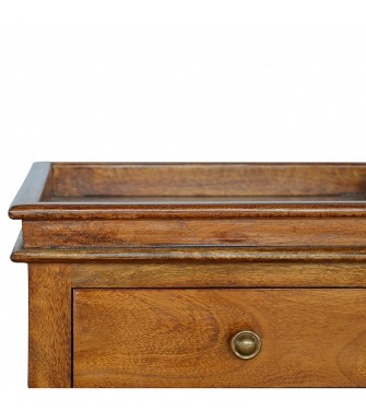 Solid Wood Criss-Cross End Table