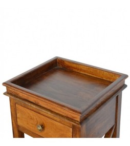 Solid Wood Criss-Cross End Table