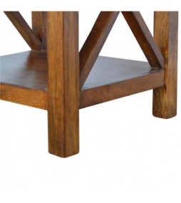 Solid Wood Criss-Cross End Table