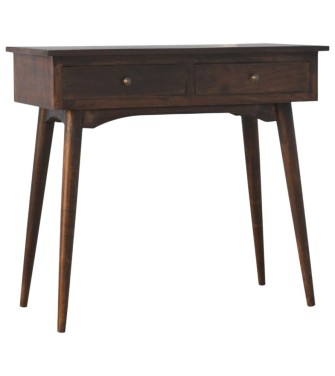 2 Drawer Walnut Hallway Console