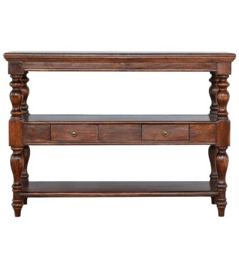 Solid Wood Turned Leg Console Table
