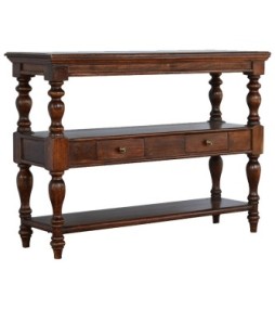 Solid Wood Turned Leg Console Table