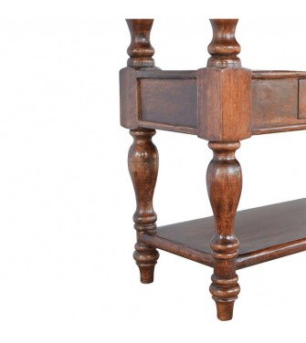 Solid Wood Turned Leg Console Table
