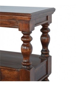 Solid Wood Turned Leg Console Table
