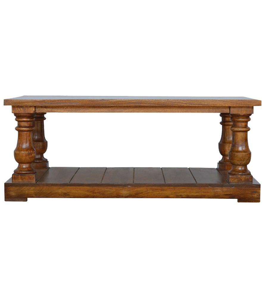 Square Turned Country Coffee Table
