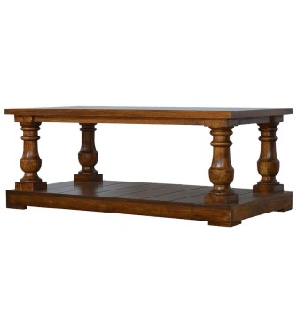 Square Turned Country Coffee Table