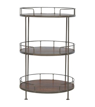 Industrial Round Butler Tray Table