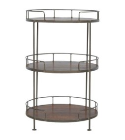Industrial Round Butler Tray Table