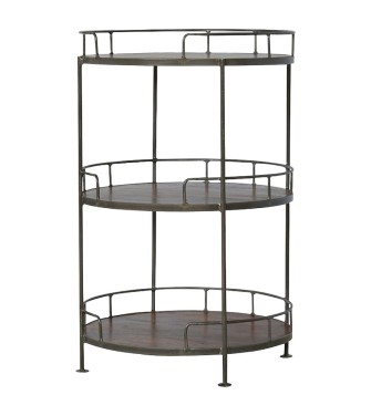 Industrial Round Butler Tray Table