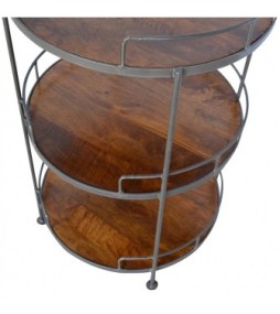 Industrial Round Butler Tray Table