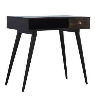 Bureau à étagère ouverte finition noyer