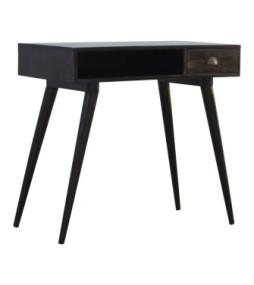 Bureau à étagère ouverte finition noyer