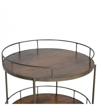 Industrial Round Butler Tray Table