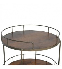 Industrial Round Butler Tray Table