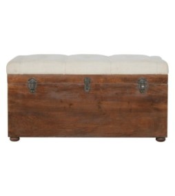 White Linen Storage Trunk