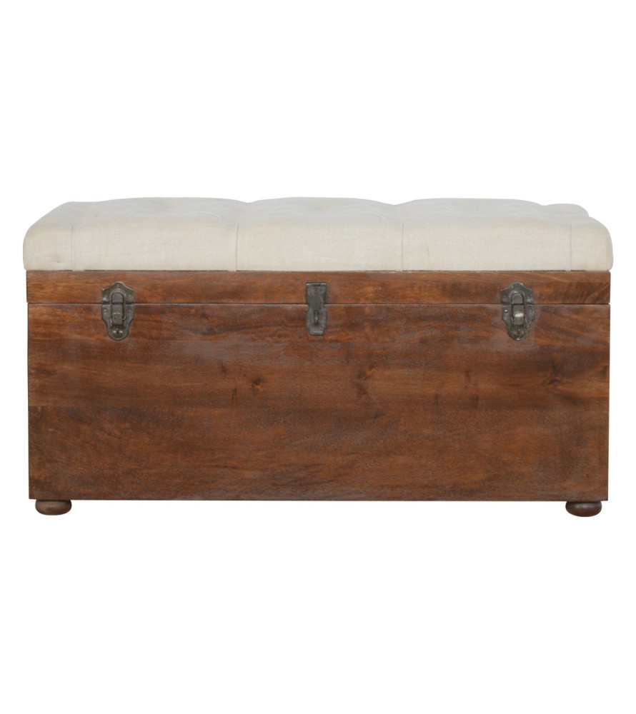 White Linen Storage Trunk