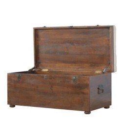 White Linen Storage Trunk