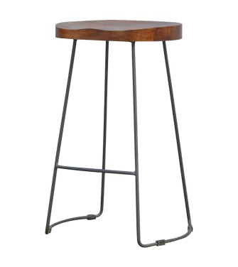 Tabouret de bar industriel massif