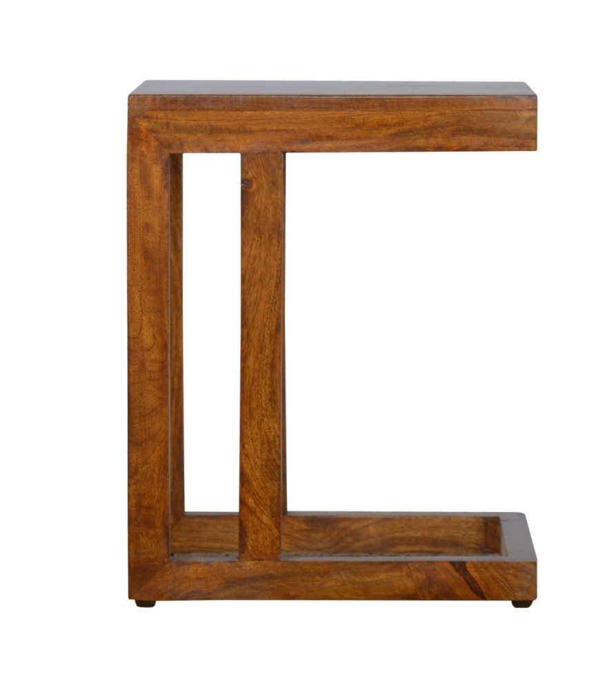 Chestnut Finish One-sided End Table