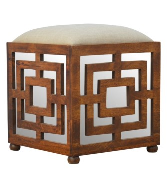 Repose-pieds en lin sculpté