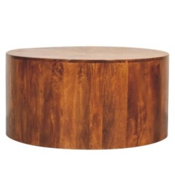 Chestnut Round Wooden Coffee Table