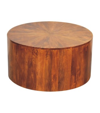 Chestnut Round Wooden Coffee Table